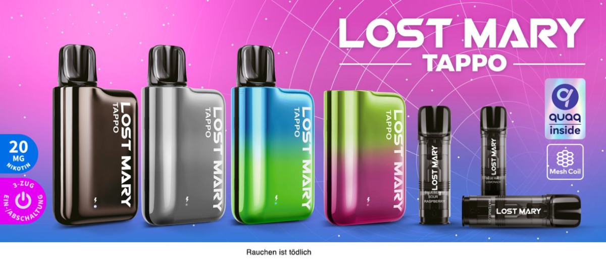 Banner-Lost-Mary-Tappo-Device-mit-Pods