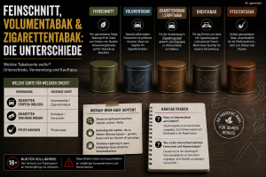 Feinschnitt, Volumentabak & Zigarettentabak: die Unterschiede