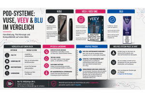 Pod-Systeme im Vergleich: Vuse, Veev & blu