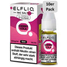 Elfbar Elfliq Nic Salt Liquid Cherry Cola 20mg Nikotin 10ml - 10er Pack - Stück je 6.33 €