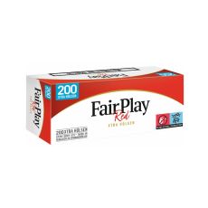Packung FairPlay Red Xtra Hülsen. Rot-weiße Packung mit schwarzem Fair Play Logo und Red Aufschrift.