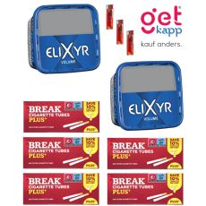 Elixyr Tabak Blue Volume 260g Eimer Sparset Extra Hülsen