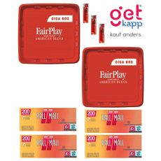Fair Play Tabak Red 220g Giga Box Sparset Extra Hülsen Allround