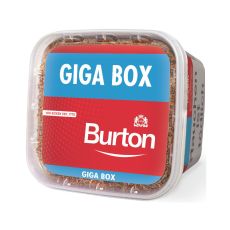 Eimer Tabak Burton Rot 4XL Giga Box. Roter Eimer mit weißem Burton Logo und Giga Box Aufschrift.