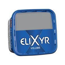 Eimer Elixyr Tabak Blue Volume. Blauer Eimer mit weißer Elixyr und Volume Aufschrift.