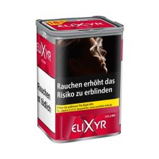 Dose Elixyr Tabak Red Volume. Rote Dose mit weißer Elixyr und Volume Aufschrift.