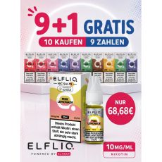 Aktion 9+1 Elfbar Elfliq Liquid 10mg/ml Nikotin Deiner Wahl