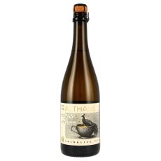 Althaus Sparkling Tea Oolong Jasmine alkoholfrei. Braune Flasche mit gold-beigen Etikett mit goldener Althaus Aufschrift und schwarzer Teetasse- sowie Pfau-Abbildung.