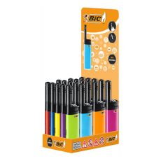 Stabfeuerzeug BIC Mini Neutral. Display mit zwanzig bunten Feuerzeugen.