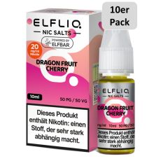 Elfbar Elfliq Nic Salt Liquid Dragon Fruit Cherry 20mg Nikotin 10ml - 10er Pack