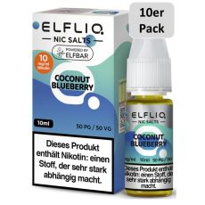 Elfbar Elfliq Nic Salt Liquid Coconut Blueberry 10mg Nikotin 10ml - 10er Pack