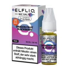 Elfbar Elfliq Nic Salt Liquid Dragon Fruit Blackberry 20mg Nikotin 10ml - 10er Pack