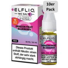 Elfbar Elfliq Nic Salt Liquid Dragon Fruit Blueberry 10mg Nikotin 10ml - 10er Pack