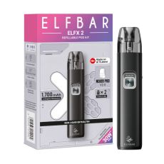 Elfbar Elfx 2 E-Zigarette Refillable Kit Matte Black