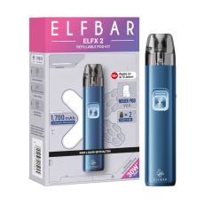 Elfbar Elfx 2 E-Zigarette Refillable Kit Ocean Blue
