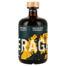 Feragaia Scotland's Free Spirit alkoholfrei 0,7l. Braune Flasche mit schwarz-gelben Etikett und weißer Feragaia Aufschrift.