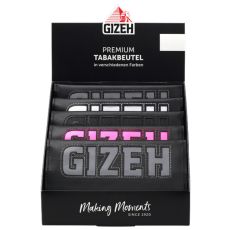 Gizeh Tabakbeutel Premium. Schwarze Tabakbeutel mit Gizeh Aufschrift.