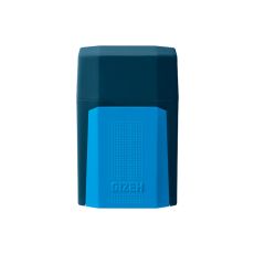 Gizeh Zigarettenbox Flip Case aus Kunststoff. Dunkel- und hellblaue Kunststoff Box.