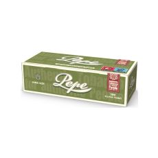 Grüne Packung Pepe King Size 200 Filterhülsen mit weißem Pepe Logo.