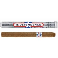 Tube Independence Zigarre Fine Original. Silbernes Röhrchen mit Zigarre.