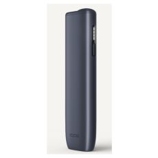 Tabakerhitzer IQOS Iluma i One Midnight Black. Schwarz-graues Gerät mit Batterieanzeige.