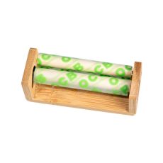 OCB Zigarettenroller Bamboo. Grün-weiße Rollen mit Holzrahmen.
