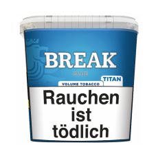 Eimer Tabak Break Tabak Blue Titan Box. Blauer Eimer mit weißem Break Logo.