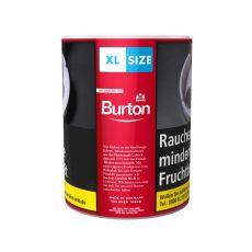 Dose Burton Tabak Original Full Flavour Rot XL-Size. Rote Dose mit weißer Burton Aufschrift und Logo.