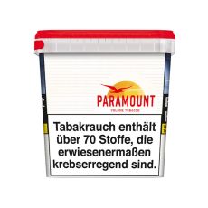 Eimer Paramount Red Stopftabak Giga Box. Weiße Packung mit rotem Paramont Logo und Vogel.