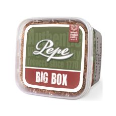 Eimer Tabak Pepe Tabak Rich Green 3XL Big-Box. Grüner Eimer mit weißem Pepe Logo und Big Logo.