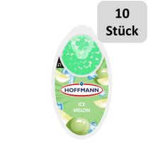 Packungen 10 Stück Hoffmann Aromakugeln Eis Melone mit je 100 Stück Kapseln mit Applikator. 10 Packungen Hoffmann Aromakapseln Ice Melon 100 Stück mit Kapsel Filler / Stick.