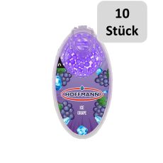 Packungen 10 Stück Hoffmann Aromakugeln Eis Traube mit je 100 Stück Kapseln mit Applikator. 10 Packungen Hoffmann Aromakapseln Ice Traube 100 Stück mit Kapsel Filler / Stick.
