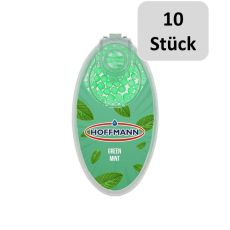 Packungen 10 Stück Hoffmann Aromakugeln Grüne Minze mit je 100 Stück Kapseln mit Applikator. 10 Packungen Hoffmann Aromakapseln Green Mint 100 Stück mit Kapsel Filler  / Stick.