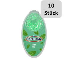 Packungen 10 Stück Hoffmann Aromakugeln Grüne Minze mit je 100 Stück Kapseln mit Applikator. 10 Packungen Hoffmann Aromakapseln Green Mint 100 Stück mit Kapsel Filler / Stick.