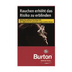 Schachtel Burton Original rot / red mit einem Packungsinhalt von 20 Zigaretten. Burton Original rot / red Stange mit 10 Packungen Filterzigaretten.