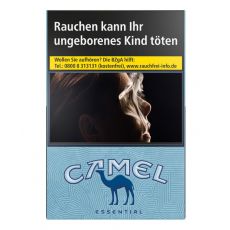 Schachtel Camel Zigaretten Essential blau (blue) L mit einem Packungsinhalt von 20 Filterzigaretten. Camel Zigaretten Essential blau / blue L Stange mit 10 Packungen.
