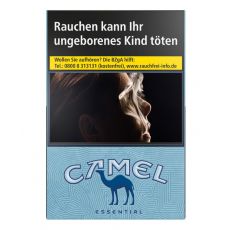 Schachtel Camel Zigaretten Essential blau (blue) L mit einem Packungsinhalt von 20 Filterzigaretten. Camel Zigaretten Essential blau / blue L Stange mit 10 Packungen.