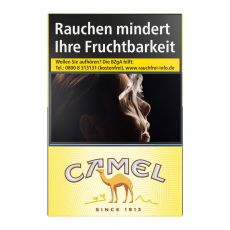 Schachtel Camel Zigaretten gelb / yellow L mit einem Packungsinhalt von 20 Filterzigaretten. Camel Zigaretten gelb / yellow L Stange mit 10 Packungen.