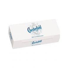 Packung Chesterfield blau / blue 200 Zigarettenhülsen mit einem Packungsinhalt von 200 Stück Filterhülsen Chesterfield blau / blue 200.