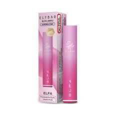 Elfbar E-Zigarette Elfa Akku Aurora Pink. Hell-dunkelrosa Gerät in Pen-Optik mit hell-dunkelrosa Verpackung.