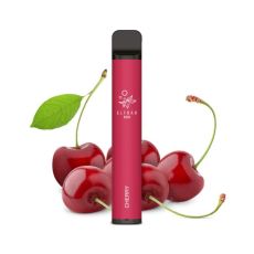 Einweg E-Zigaretten Elfbar 600 Cherry. Dunkelrotes Gerät mit Kirschen.