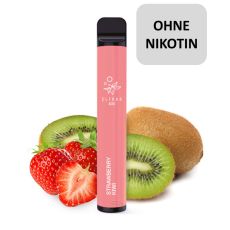 Einweg E-Zigaretten Elfbar 600 Strawberry Kiwi. Rosa Gerät mit Erdbeeren und Kiwis mit ohne Nikotin Buttom.