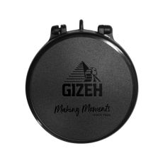 Gizeh Taschenaschenbecher Tascher. Schwarzer Aschenbecher mit Gizeh Logo und Slogen.