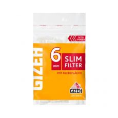 Beutel GIZEH Zigarettenfilter Slim Filter 6mm Zigarettenfilter mit Klebefläche 120 Stück. Gizeh Slim Filter 6mm Zigarettenfilter zum Drehen.