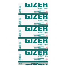 Gebinde Gizeh Menthol King Size Zigarettenhülsen 1000 Stück. 5 Packungen mit je 200 Stück Filterhülsen Gizeh Menthol King Size Hülsen zum Stopfen.