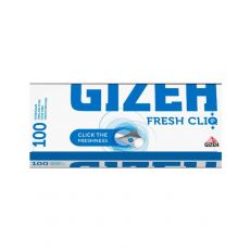 Packung Gizeh Fresh Cliq Zigarettenhülsen mit einem Packungsinhalt von 100 Stück Filterhülsen. 100 Stück Gizeh Fresh Cliq Hülsen zum Stopfen.