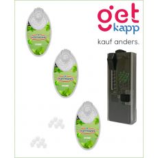 SET ANGEBOT HOFFMANN AROMAKUGELN PFEFFERMINZ / SPEARMINT (300 KAPSELN) UND KAPSELSPENDER FÜR AROMAKUGEL/AROMAKAPSELN ALS SET.