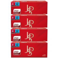 Gebinde John Player Special Zigarettenhülsen rot / red 250 Special Size Hülsen 1000 Stück. 4 Packungen mit je 250 Stück Filterhülsen JPS Red Special Size.