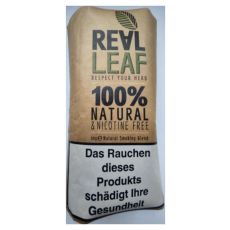 Pouch Real Leaf Natural Classic Tabakersatz. Beiges Päckchen mit grün-braunen Real Leaf Logo mit Blatt.