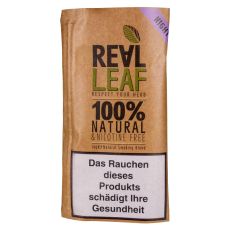 Pouch Real Leaf Natural Night Tabakersatz. Braunes Päckchen mit grün-schwarzem Real Leaf Logo mit Blatt.